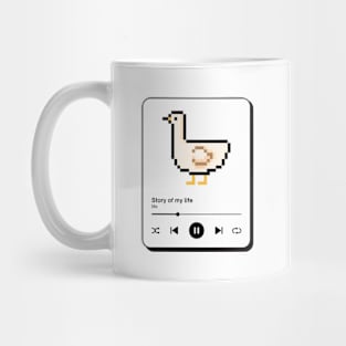 'Story of my life' Cute Duck Music Player Design Mug